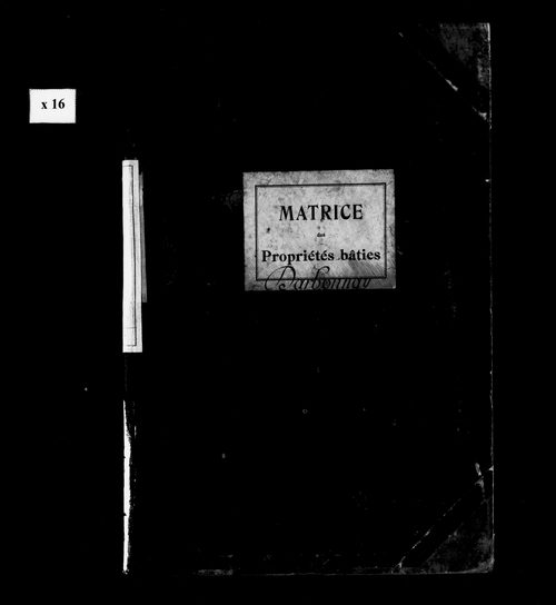 Matrice des propriétés bâties.
