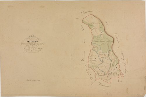Denezières, tableau d'assemblage.géomètre : Rosset aîné