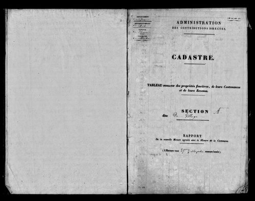 Etat de sections.
