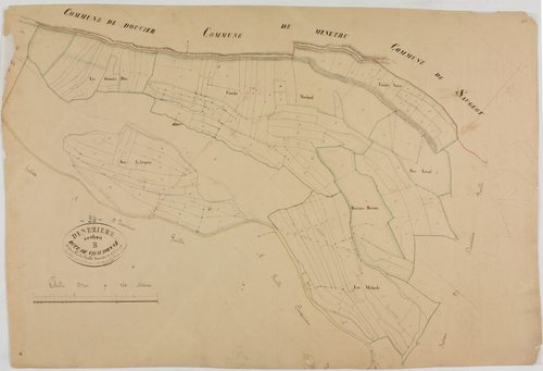 Denezières, section B, Chaudonné, feuille 1.géomètre : Dussauget