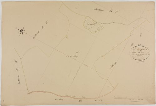 Denezières, section A, la Vie de Salins et les Prés des Combes, feuille 4.géomètre : Rosset aîné