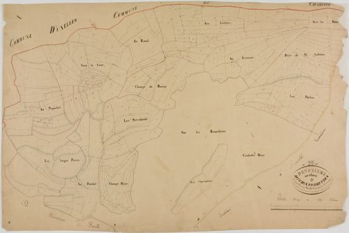Denezières, section D, les Combettes, feuille 1.géomètre : Dussauget