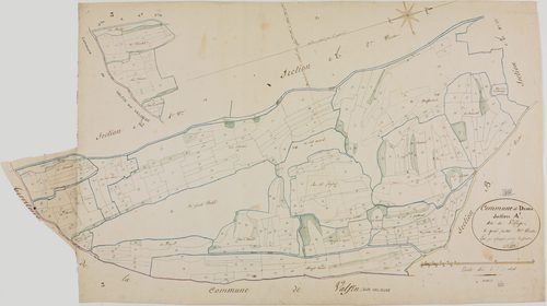 Dessia, section A, le Village, feuille 3.géomètre : Rosset