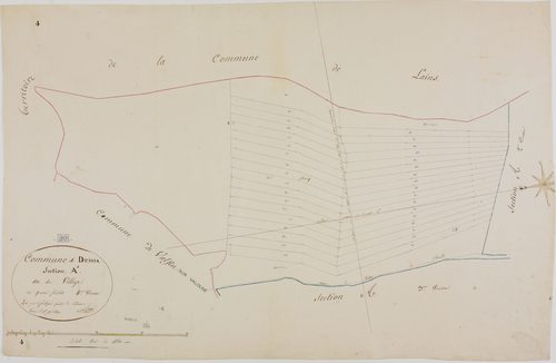 Dessia, section A, le Village, feuille 4.géomètre : Rosset