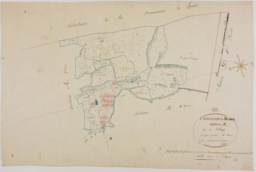 Dessia, section A, le Village, feuille 1.géomètre : Rosset