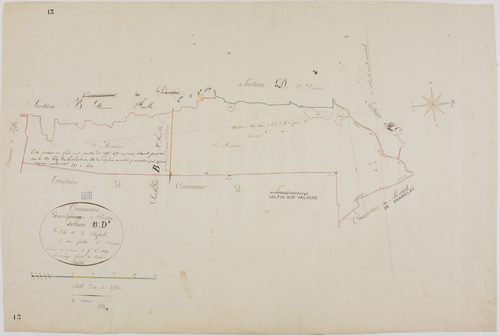Dessia, section D, la Chapelle, feuille 3.géomètre : Rosset
