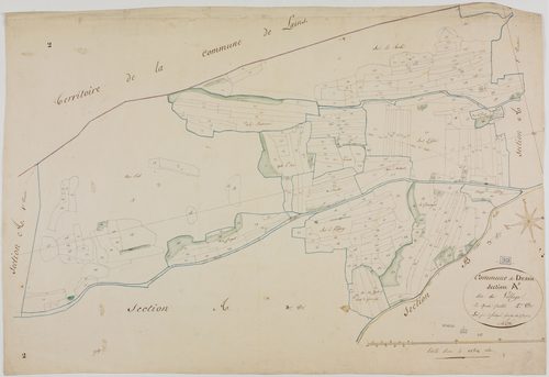Dessia, section A, le Village, feuille 2.géomètre : Rosset