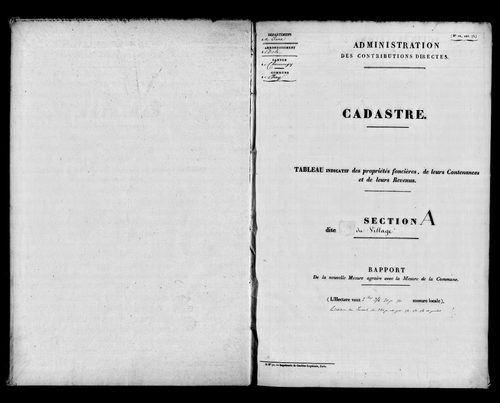 Etat de sections.