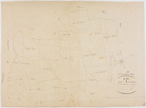 Deux-Fays (Les), section A, le Village, feuille 1.géomètre : E. F. Prost