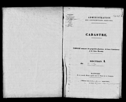 Etat de sections;