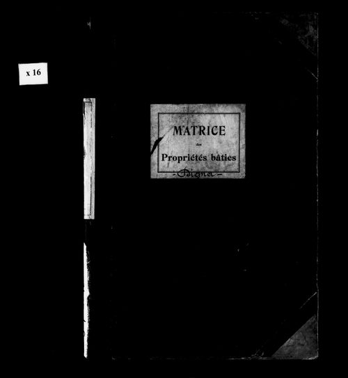 Matrice des propriétés bâties.