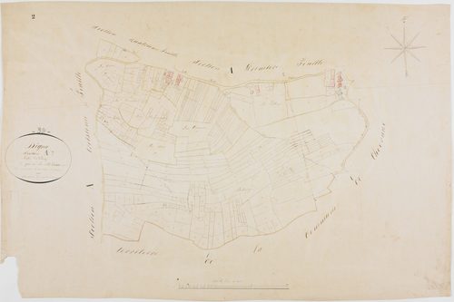 Digna, section A, le Village, feuille 2.géomètre : Olivier