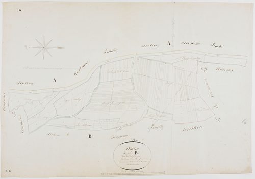 Digna, section B, le Bas de la Route, feuille 1.géomètre : Duchesne