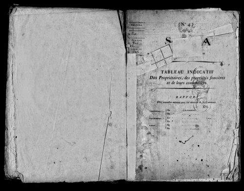 Etat de sections, sections A à E, s.d. [début XIXe].