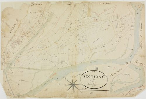 Dole, section C, Gujean, feuille unique.géomètre : Gonzal