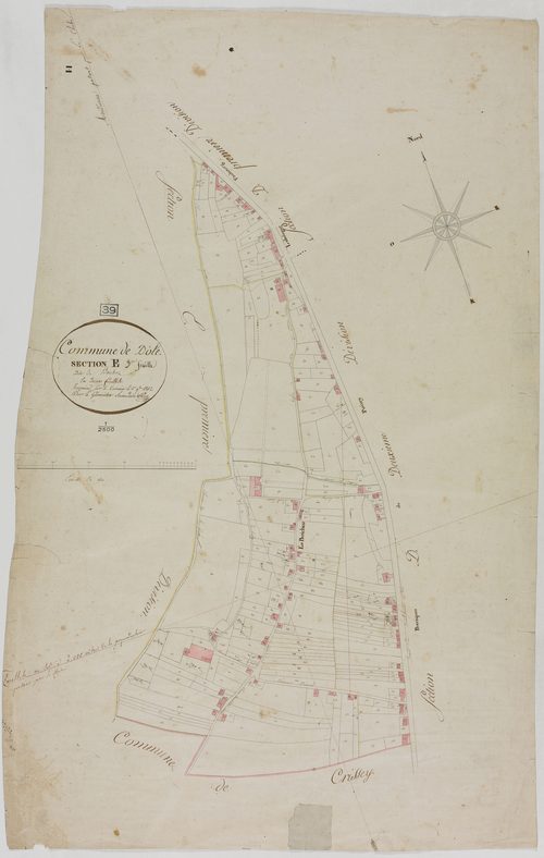 Dole, section E, le Boichot, feuille 3.géomètre : Poux