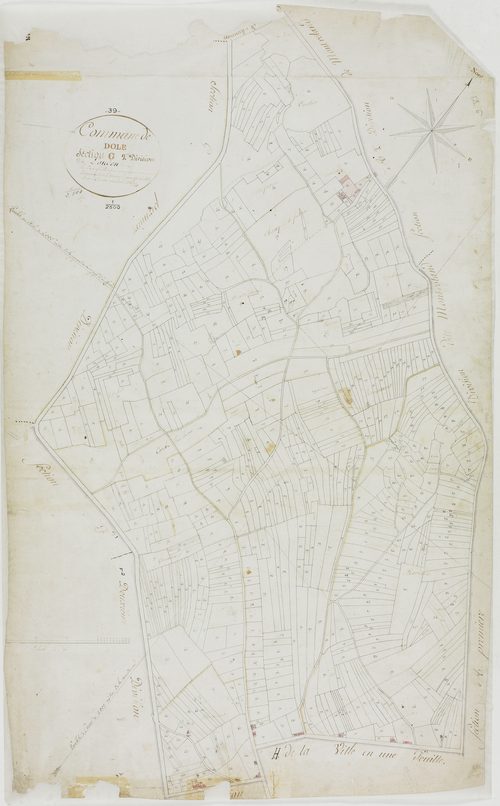Dole, section G, Landon, feuille 2.géomètre : Poux
