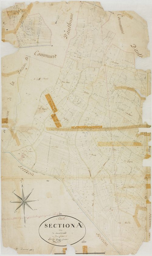 Dole, section A, Montroland, feuille1.géomètre : Gonzal