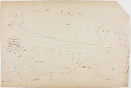 Domblans, section A, Blandans, feuille 1.géomètre : Clément et Romand