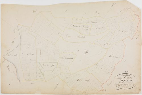 Domblans, section A, Blandans, feuille 6.géomètre : Clément et Romand