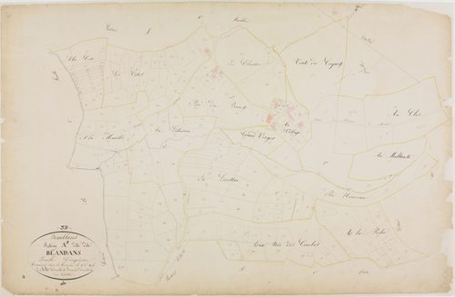 Domblans, section A, Blandans, feuille 5.géomètre : Clément et Romand