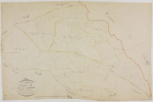 Dompierre-sur-Mont, section A, l'Ouest, feuille 4.géomètre : Parent