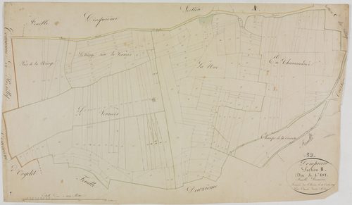 Dompierre-sur-Mont, section B, l'Est, feuille 1.géomètre : Parent