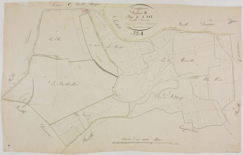 Dompierre-sur-Mont, section B, l'Est, feuille 3.géomètre : Parent