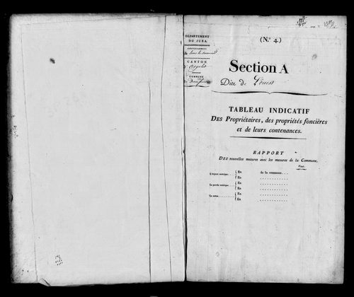 Etat de sections.