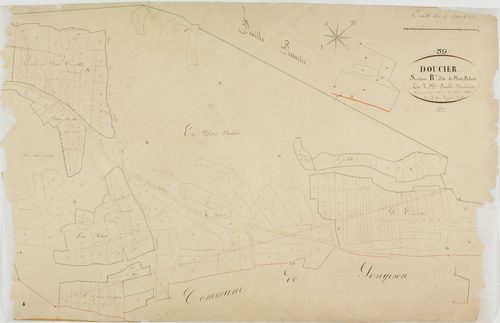 Doucier, section B, Plain Palais, feuille 2.géomètre : Mathieu