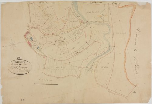 Doucier, section D, sous la Beaume, feuille 3.géomètre : Aimey