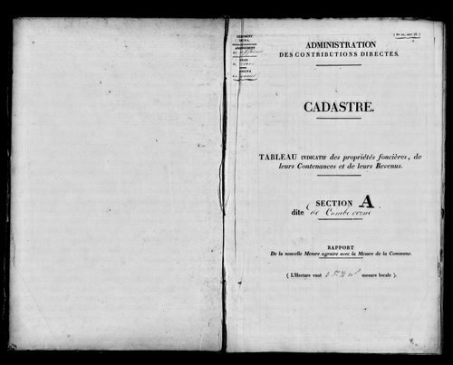 Etat de sections.
