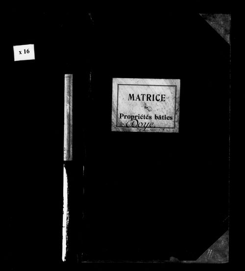 Matrice des propriétés bâties.