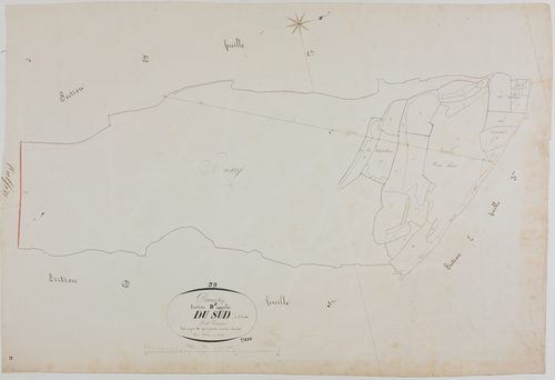 Dramelay, section D, le Sud, feuille 2.géomètre : Marlette