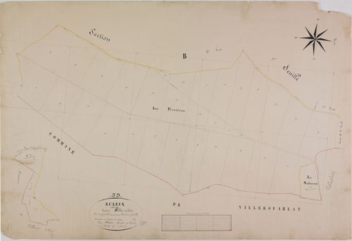 Ecleux, section B, les Bois, feuille 6.