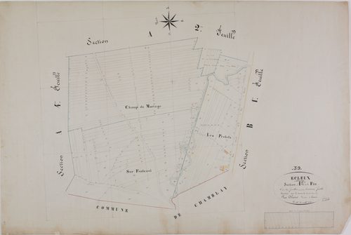 Ecleux, section A, la Fin, feuille 3.