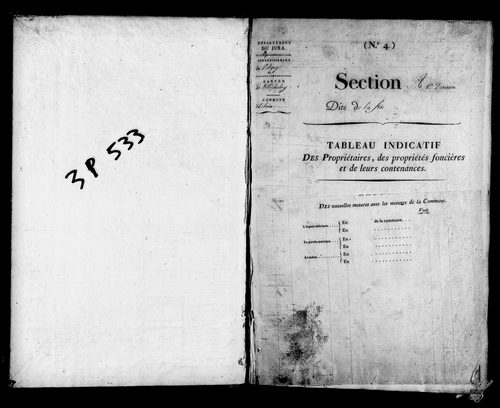 Etat de sections.