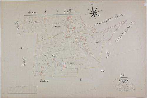 Ecleux, section B, les Bois, feuille 2.