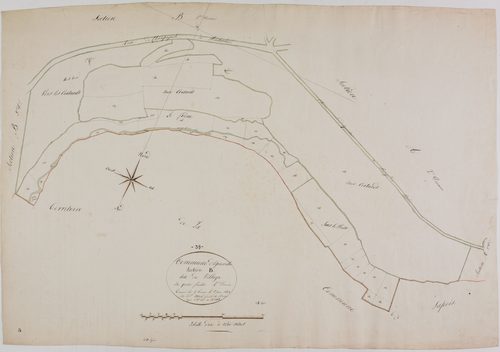 Equevillon, section B, le Village, feuille 2.