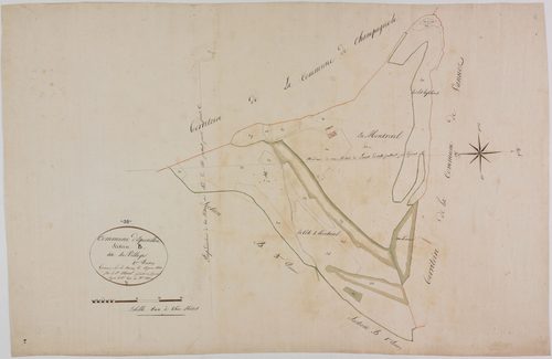 Equevillon, section B, le Village, feuille 4.
