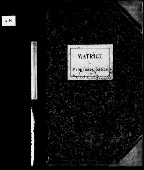 Matrice des propriétés bâties.