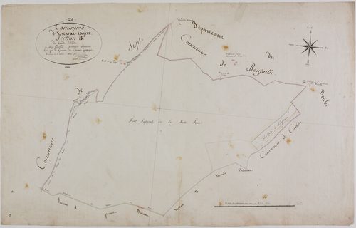 Esserval-Tartre, section B, les Essards Volants, feuille 1.