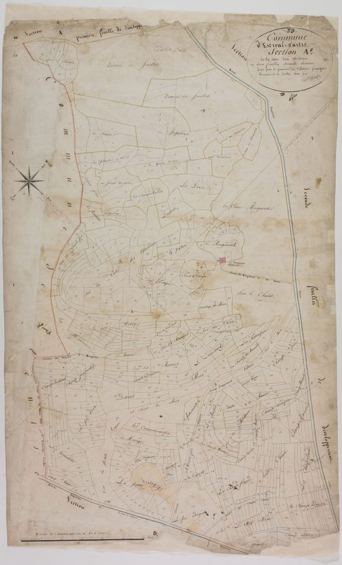 Esserval-Tartre, section A, la Côte des Milliers, feuille 2.