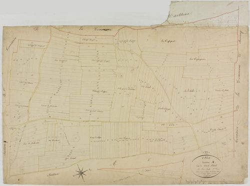 Essia, section A, Combe Pissard, feuille 1.géomètre : Rosset