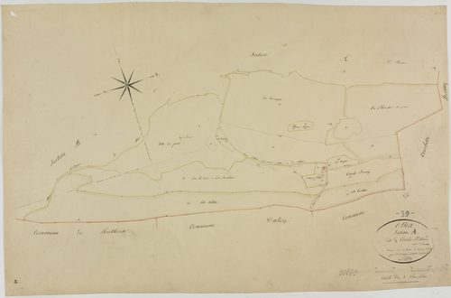 Essia, section A, Combe Pissard, feuille 3.géomètre : Rosset