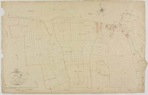 Essia, section B, le Village, feuille 1.géomètre : Rosset