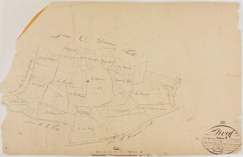 Etival, section C, les Ronchaux, feuille 1.géomètre : Chaunet aîné