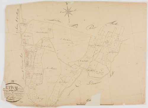 Etival, section B, le Mont Paradis, feuille 2.géomètre : Chaunet aîné