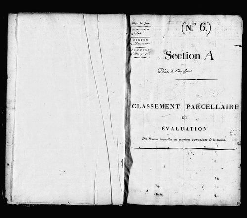 Etat de sections, s.d. [1817].