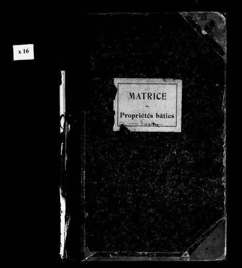 Matrice des propriétés bâties.